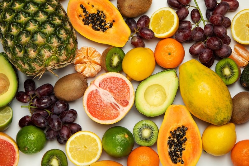 Assortment of fresh fruits and vegetables